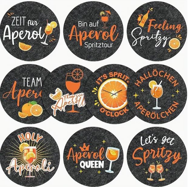 Filzuntersetzer Aperol Set